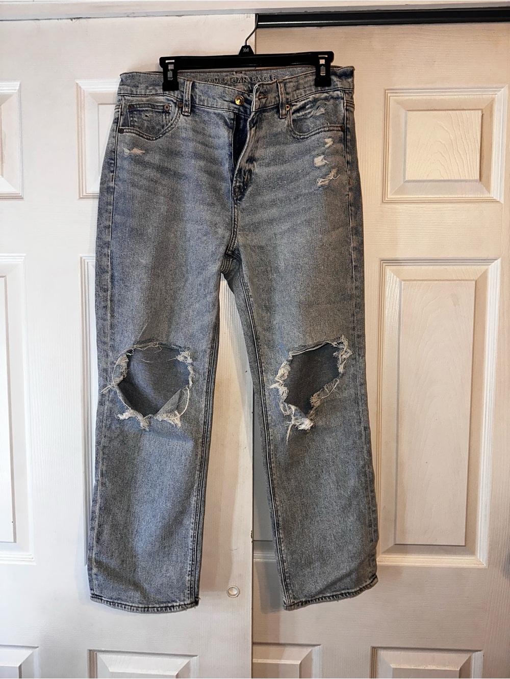 American Eagle super high rise ankle straight Jeans